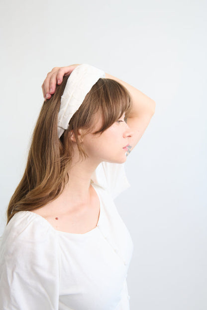 Venus White Braided Headband