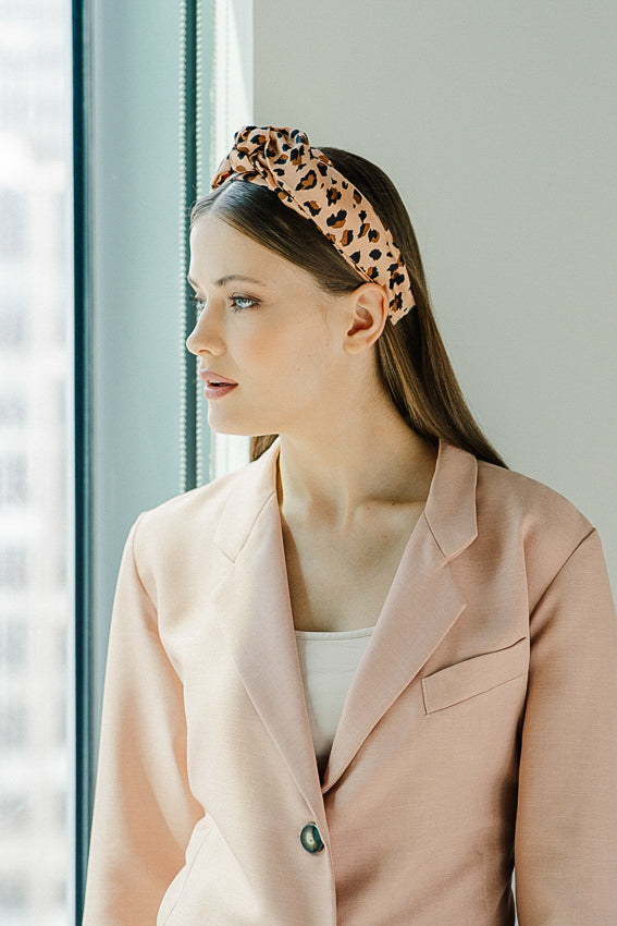 Maia Headband, Leopard Print