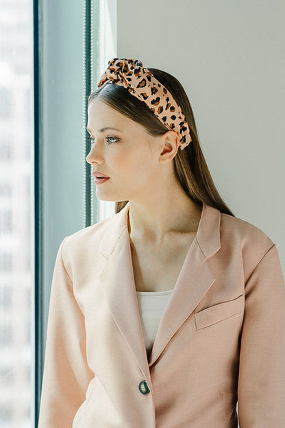 Maia Headband, Leopard Print