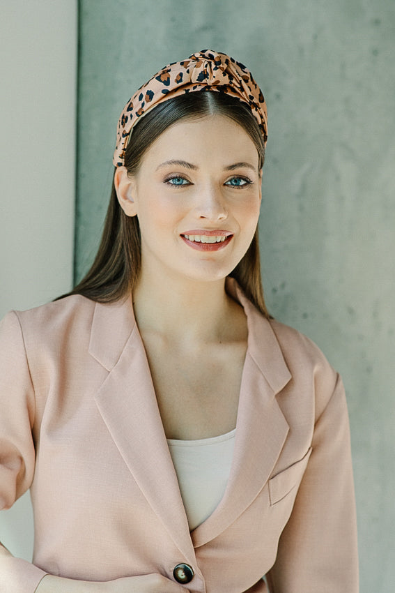 Maia Headband, Leopard Print