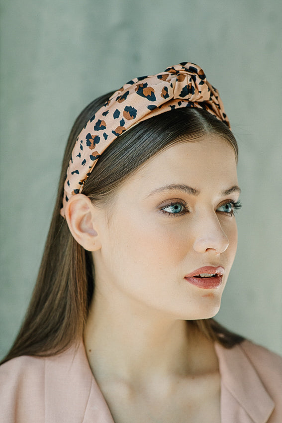 Maia Headband, Leopard Print