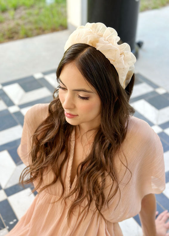 Renee Headband, Greece Pearl Nude