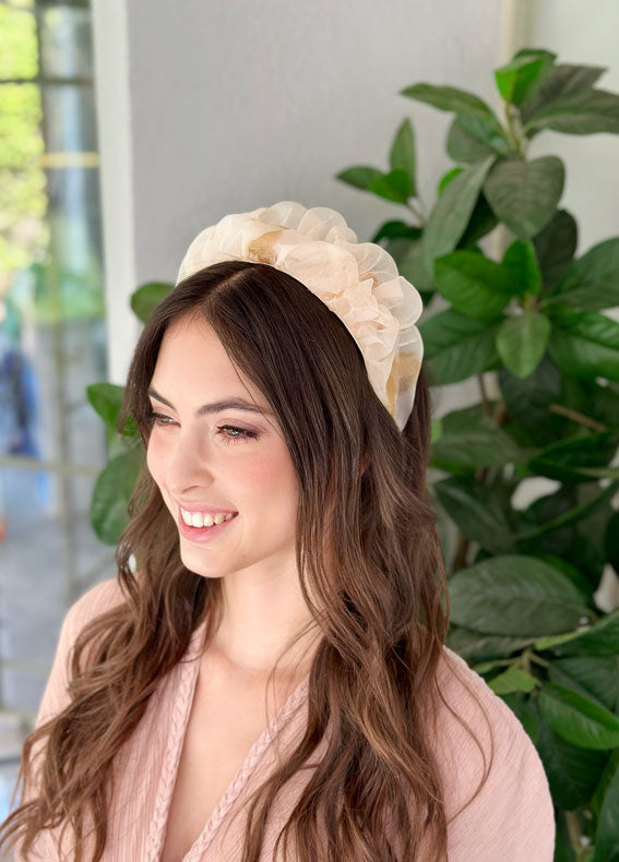 Renee Headband, Greece Pearl Nude