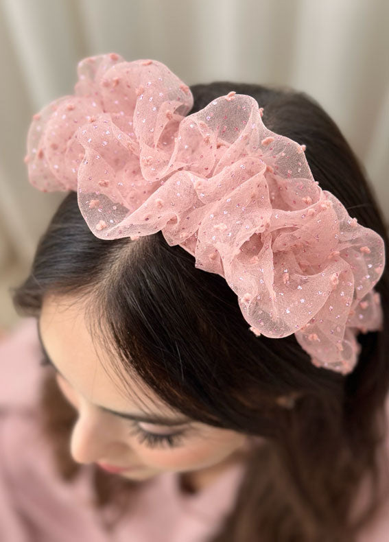 Renee Headband, Pink Sparkle