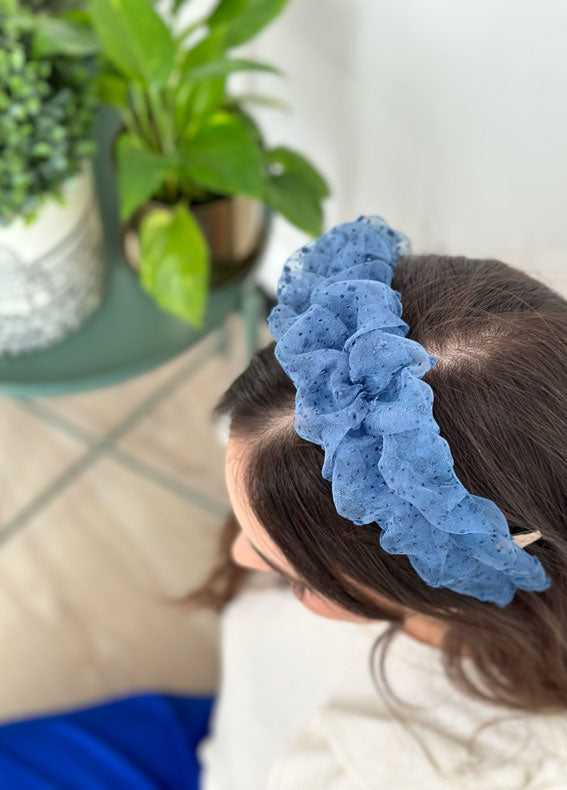 Renee Headband, Blue Sparkle