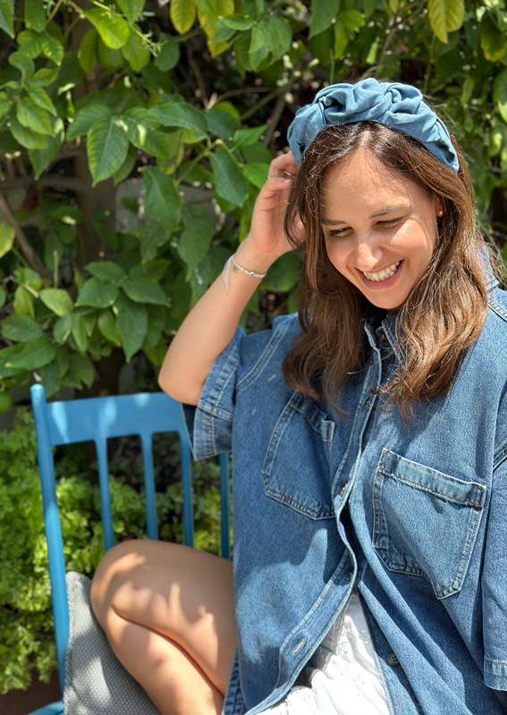 Ellen Headband, Denim