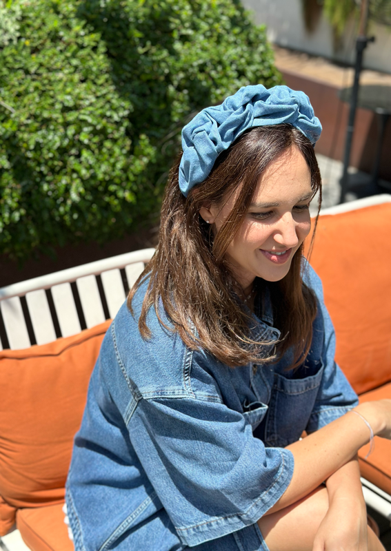 Wide Ellen Headband, Denim