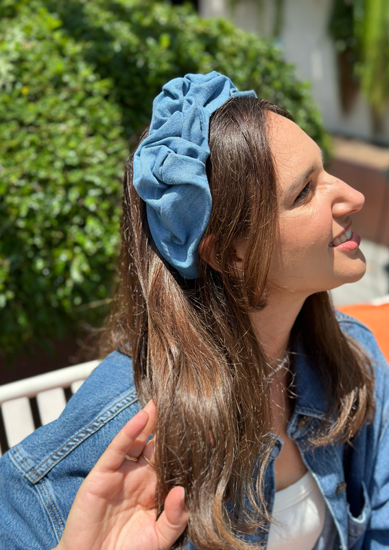 Wide Ellen Headband, Denim