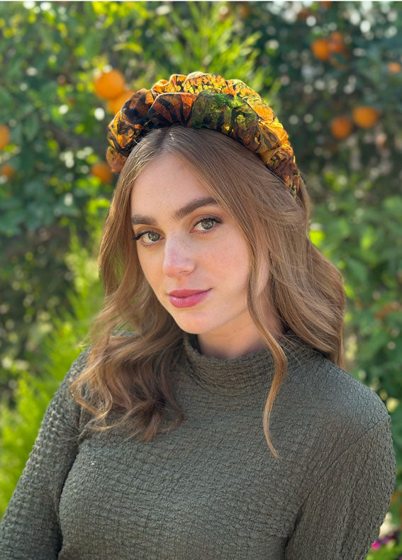 Renee Headband, Rome Print