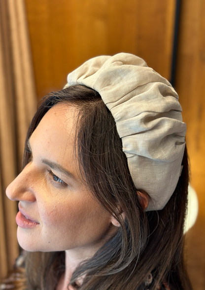 Wide Viola Headband, Dark Linen