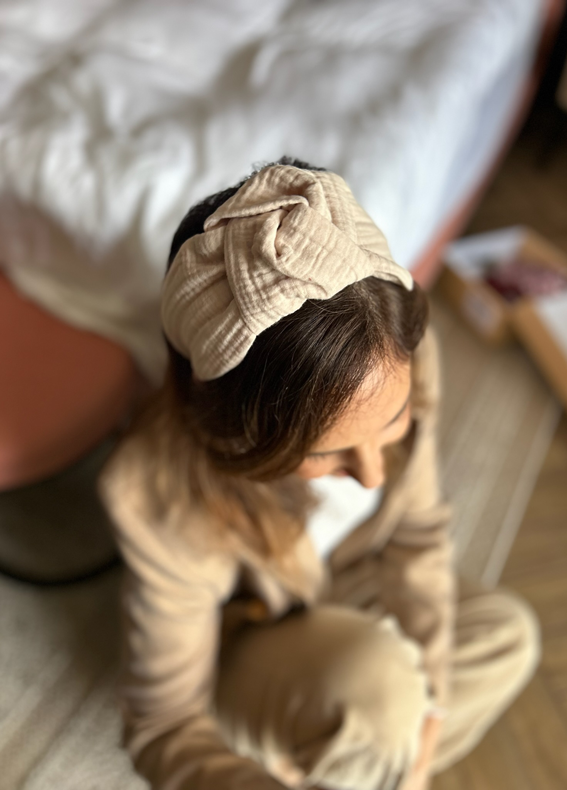 Wide Suf Headband, Beige