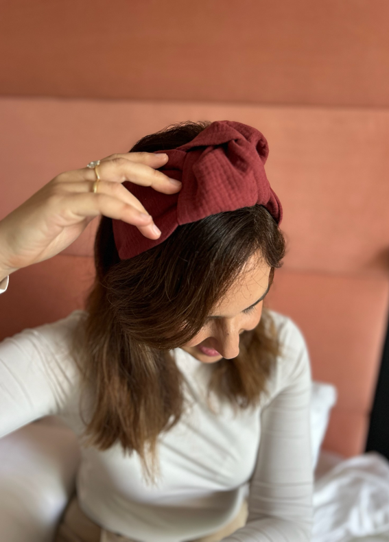 Wide Suf Headband, Maroon