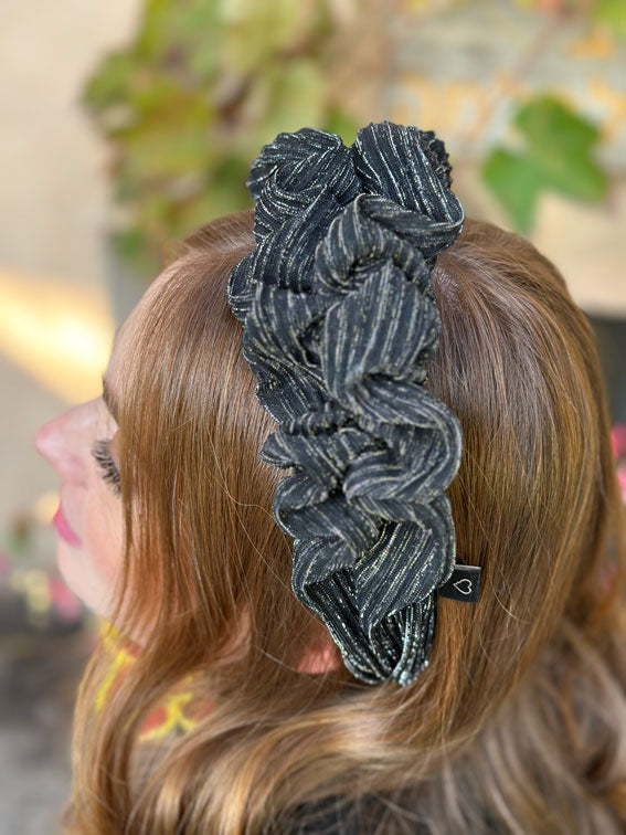 Renee Headband, Silvery Black