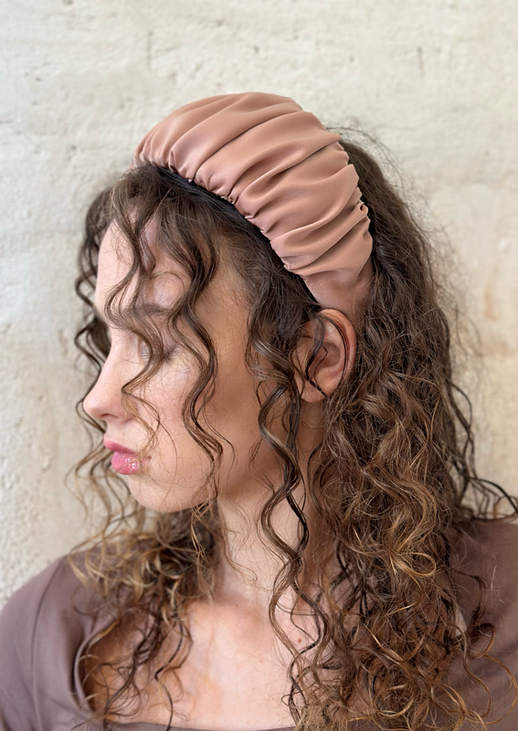 Wide Mila Headband, Camel