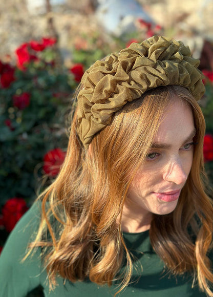 Wide Renee Headband, Olive Green