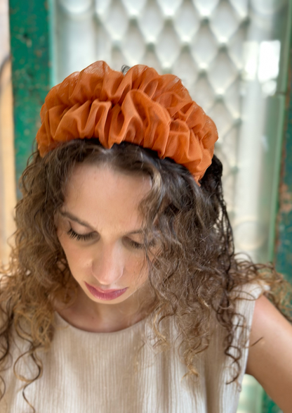 Medium Renee Headband, Orange rust