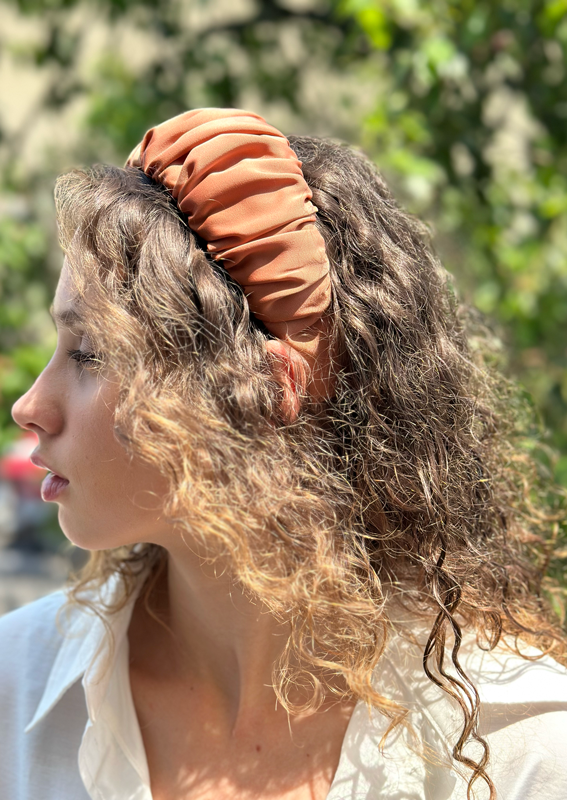 Mila Headband, Brownish Orange