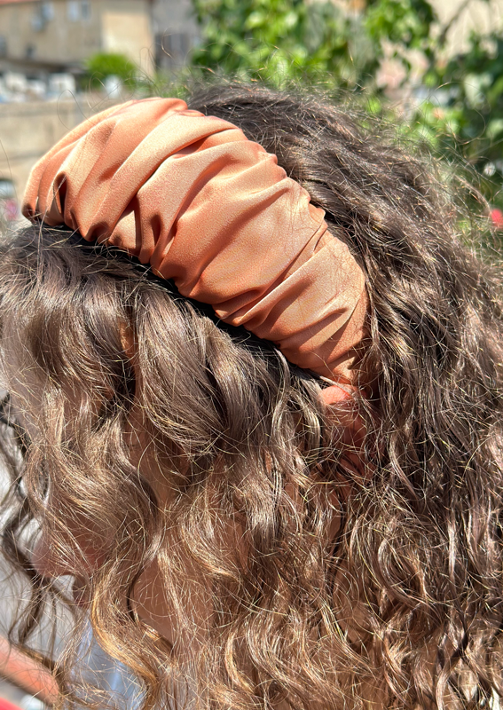 Mila Headband, Brownish Orange