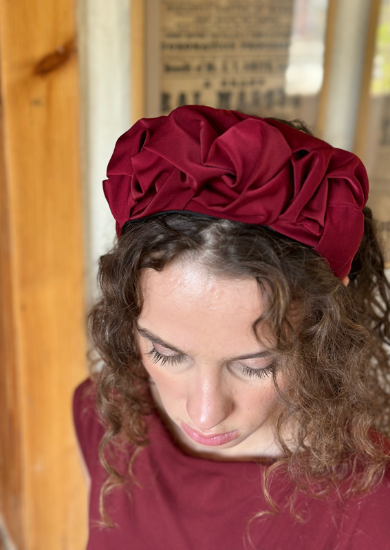 Wide Ellen Headband, Bordeaux