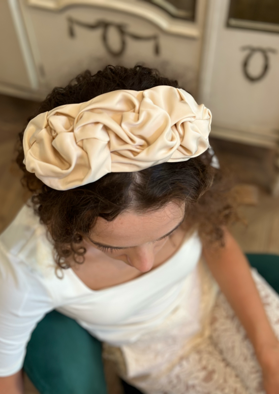 Wide Ellen Headband, Pearl