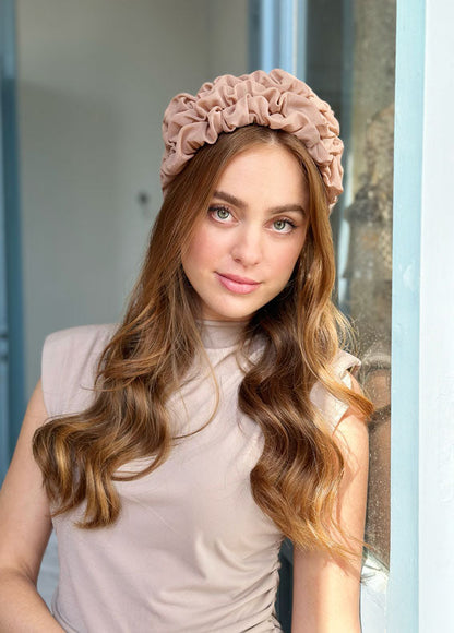 Wide Renee Headband, Mocha Brown