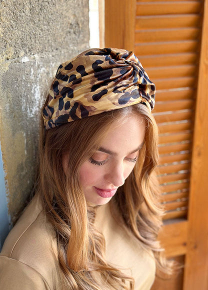 Wide Zoe Headband, Leopard Print