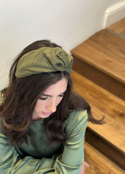 Zoe Headband, Olive Green