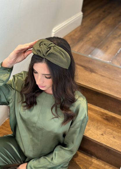 Zoe Headband, Olive Green