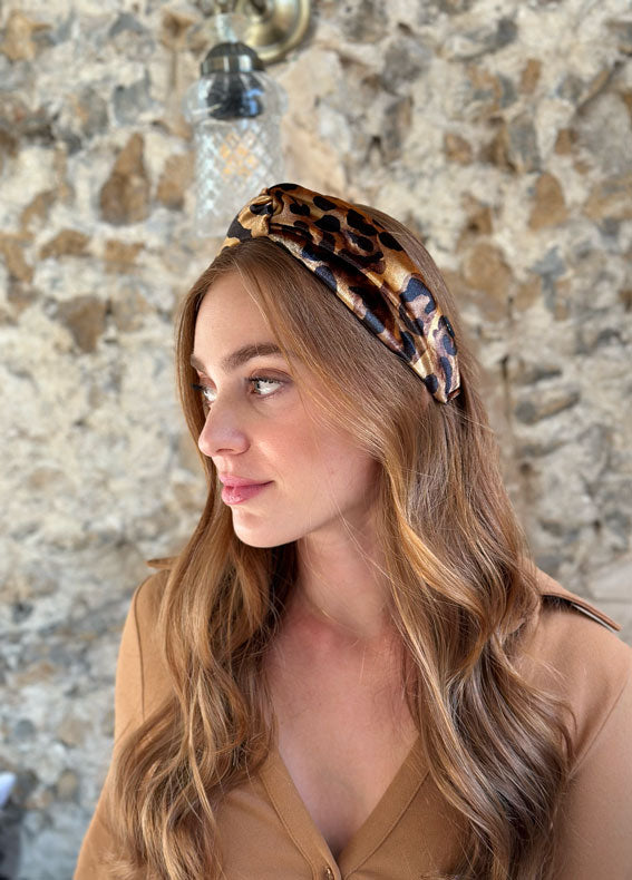 Zoe Headband, Leopard Print