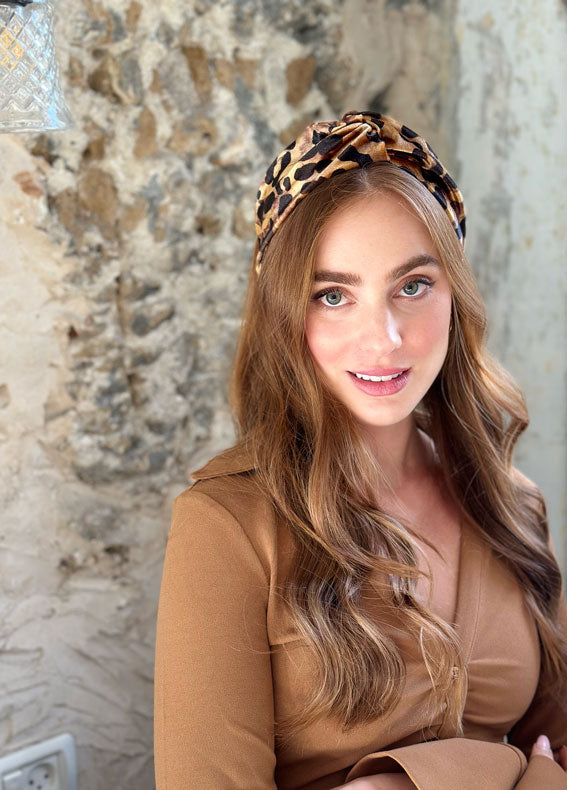 Zoe Headband, Leopard Print