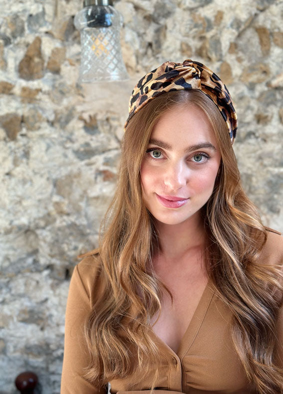 Zoe Headband, Leopard Print