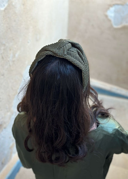 Wide Zoe Headband, Olive Green