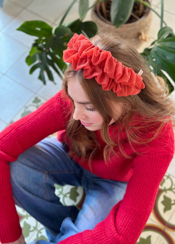 Renee Headband, Mandarin Orange