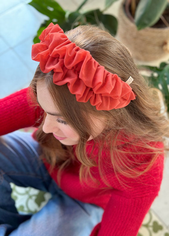 Renee Headband, Mandarin Orange