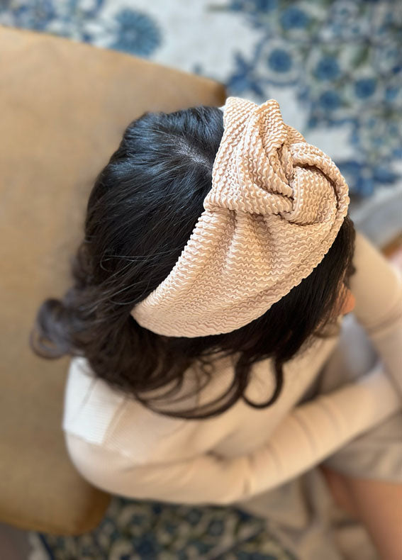 Medium Zoe Headband, Nude