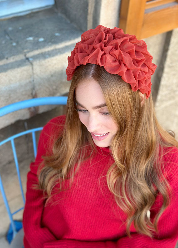 Wide Renee Headband, Mandarin Orange