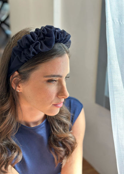 Renee Headband, Navy Blue