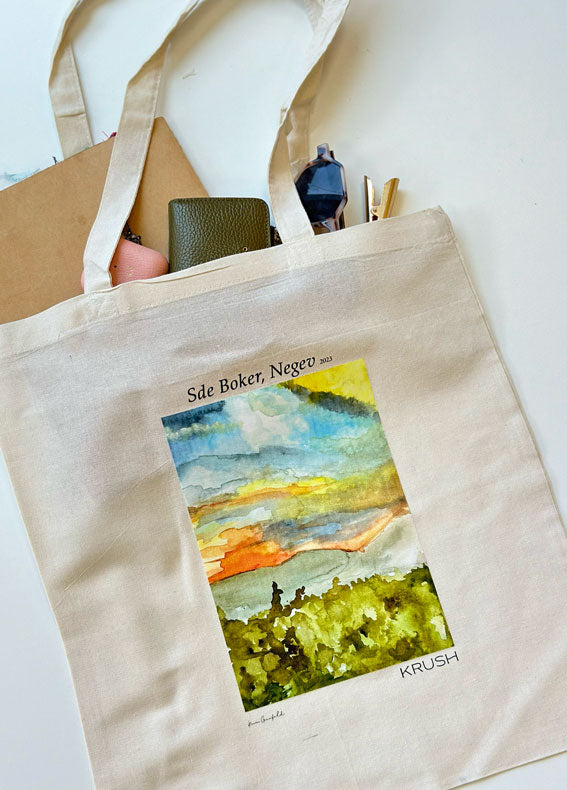 Cotton Tote Bag, Sde Boker, Negev