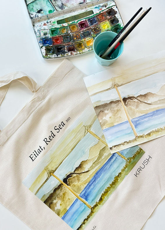 Cotton Tote Bag - Eilat, Red Sea