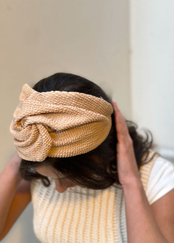 Wide Zoe Headband, Nude