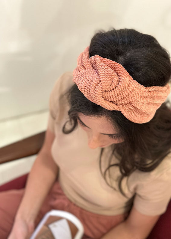 Full Circle Zoe Headband, Peach Pink