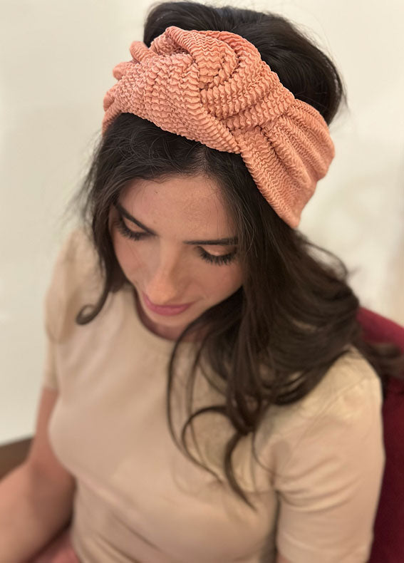 Full Circle Zoe Headband, Peach Pink