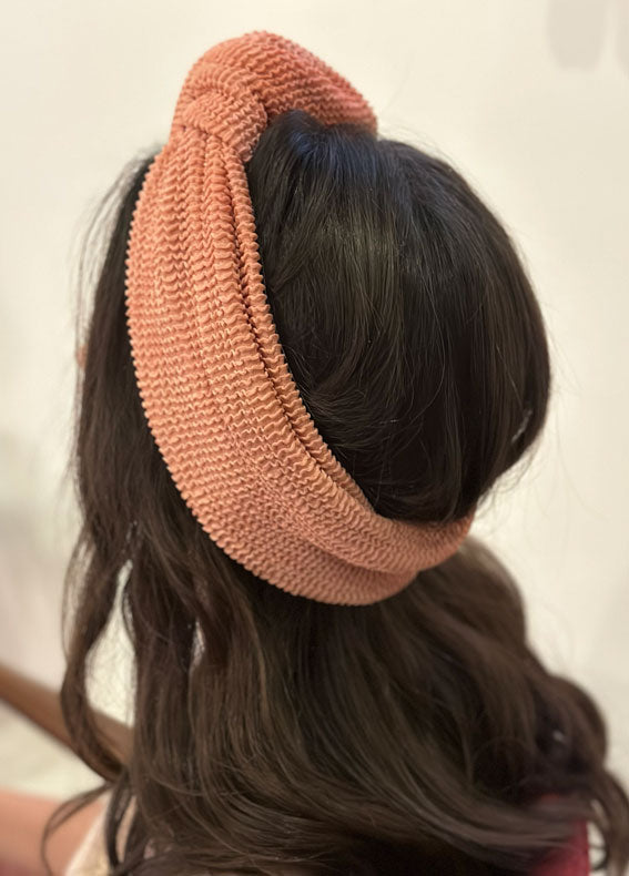 Full Circle Zoe Headband, Peach Pink