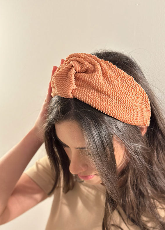 Medium Zoe Headband, Peach Pink