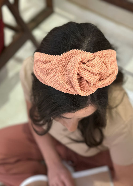 Zoe Headband, Peach Pink