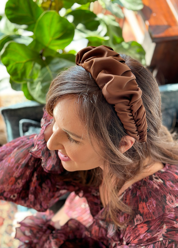 Jan Headband, Chocolate Brown