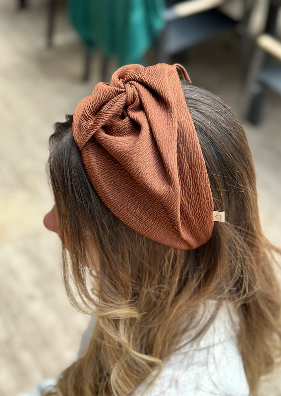 Wide Zoe Headband, Brown