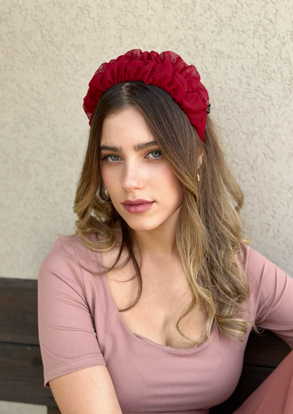 Medium Renee Headband, Red