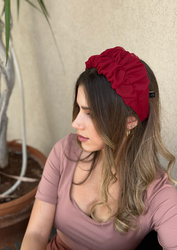 Medium Renee Headband, Red