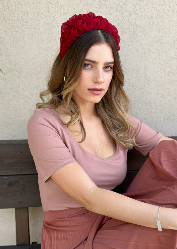 Medium Renee Headband, Red